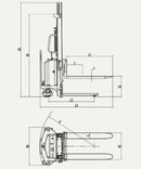 Aiko Semi-Electric Stacker 2 Ton 2M | Model : PT-WSEM-2020 Semi Electric Stacker Aiko 