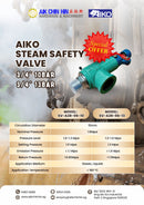 Aiko Steam Safety Valve 3/4" 10Bar | Model : SV-A28-06-10 Valve Aiko 