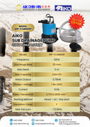 Aiko Submersible Drainage Pump 230V 50HZ 0.75KW | Model: WP-FCM800P Submersible Pump Aiko 