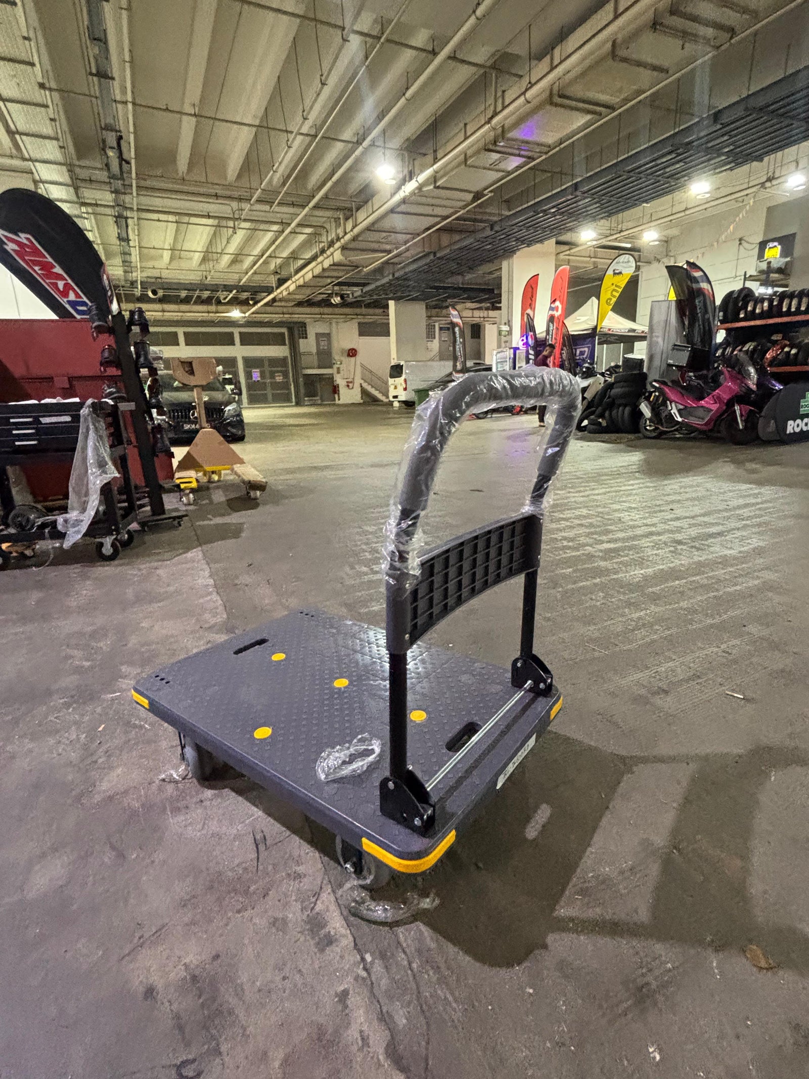 Aiko Super Heavy Duty PVC Trolley 500kg (Grey) #2859980 with Steel Sup