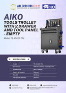 Aiko Tools Trolley with 2 Drawer and Tool Panel - Empty | Model : TB-XG-2D-TRL Tools Trolley Aiko 