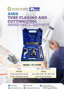 Aiko Tube Flaring and Cutting Tool, 6-19mm, model TC-CT809, with a metal handle and adjustable cutting blade for plumbing work.