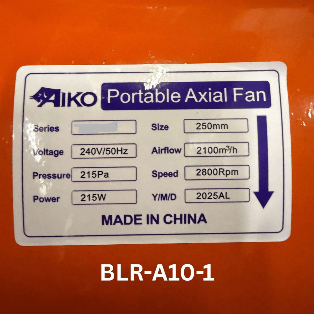 Aiko Ventilator Blower 8“/10“/12” 240V 2800RPM 4P #CTF-2.5 | Model: BL