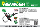 Aiko Wall Diamond Ring Saw 400mm 220V (BL Motora) | Model: NBT-RC-400-BL Diamond Ring Saw Newbeat 