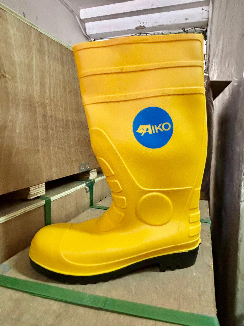 Aiko Yellow Boots C/W Steel Toe & Plate (Matte) | Model : YB-ASDM-MATTE Yellow Boots Aiko 