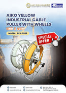 Aiko Yellow Industrial Cable Puller with wheels (11mm x 200m) | Model : CPS-11200 Cable Puller Aiko 