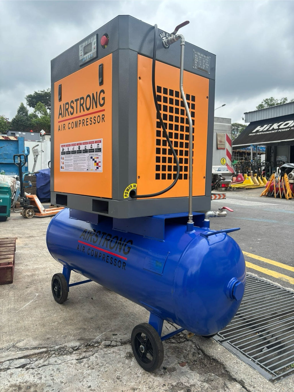 Kompressor Strong Airstrong 10HP 10Bar 415V Screw Compressor C/W 250L Tank #ASAMT10A | M