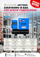 Airstrong 10HP/ 15HP/ 20HP 16 BAR VSD Screw Compressor 3 IN 1 with Tank &amp; Air Dryer