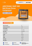 AIRSTRONG 10HP VSD Belt Driven Screw Compressor | Model : A-ASPM10A Air Compressor AIRSTRONG 