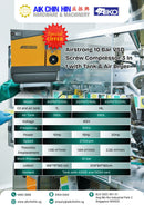 Airstrong 20HP 10 BAR VSD Screw Compressor 3 In 1 with Tank & Air Dryer