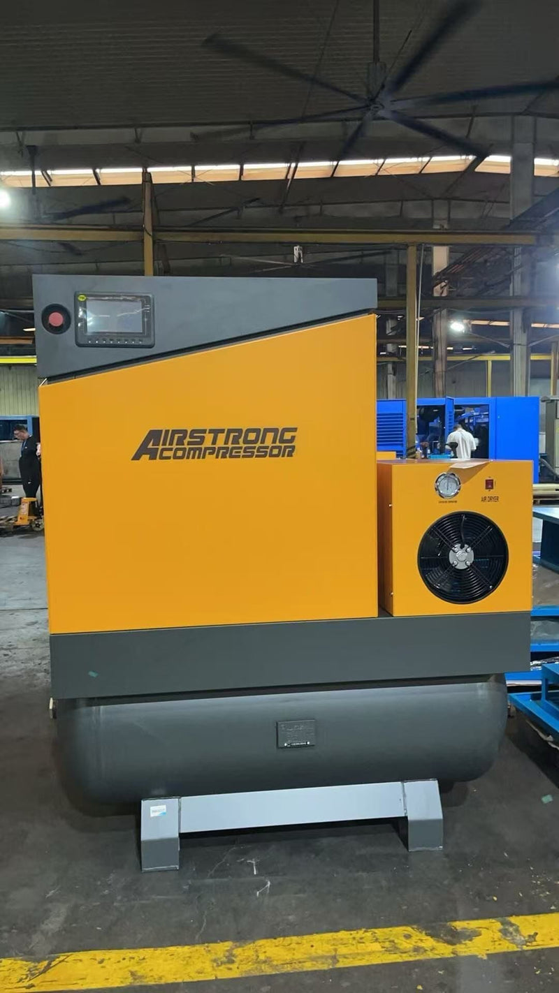 Strong Back Compressor Airstrong 20HP 10 BAR VSD Screw Compressor 3 In 1 with Tank & Air Drye