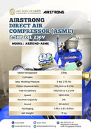 Airstrong 2.5HP 24L 230V (ASME) Direct Air Compressor | Model : AS2524D-ASME Air Compressor Airstrong 