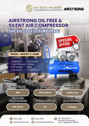 Airstrong 3HP 50L 230V Oil Free & Silent Air Compressor
