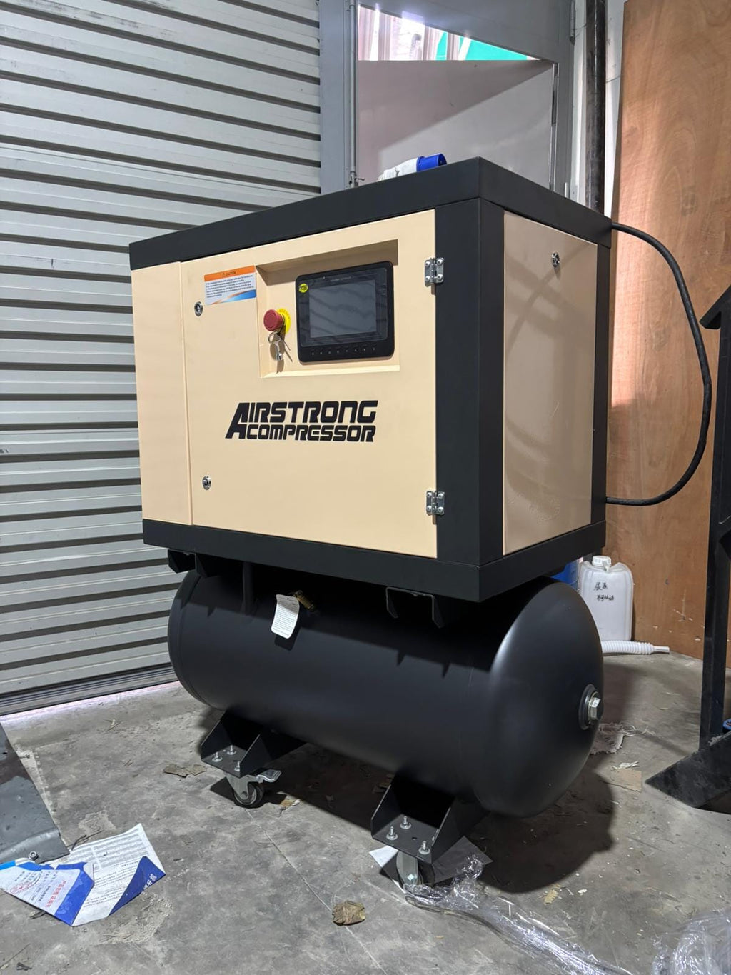 Strong Back Compressor Airstrong 5.5HP 10Bar 230V Screw Compressor C/W 160L Tank | Model: A-A