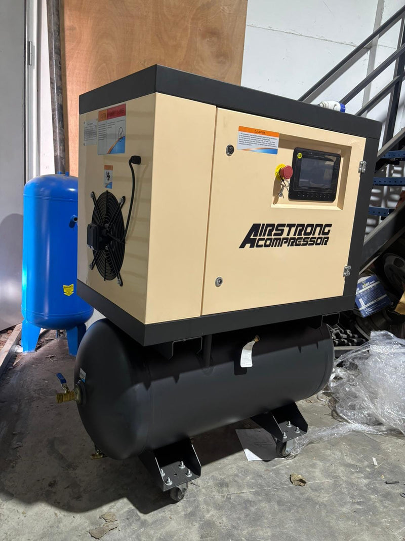 Strong Back Compressor Airstrong 5.5HP 10Bar 230V Screw Compressor C/W 160L Tank | Model: A-A
