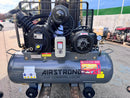Airstrong 5.5Hp 150L 415V air compressor with metal body and pressure gauges, model A-H55, for industrial and workshop use.