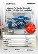 Airstrong Full Rise Car Scissor Lift U-B40AY 15V 50Hz with Installation | Model : AM-ASB400AY Full Rise Scissor Lift Airstrong 