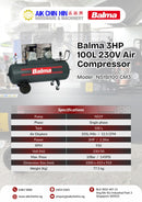 Balma 3HP 100L 230V Air Compressor | Model : NS19/100 CM3 Air Compressor BALMA 
