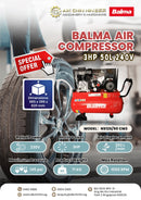 Balma 3Hp 50L 240V Air Compressor | Model : NS12S/50 CM3 Air Compressor BALMA 