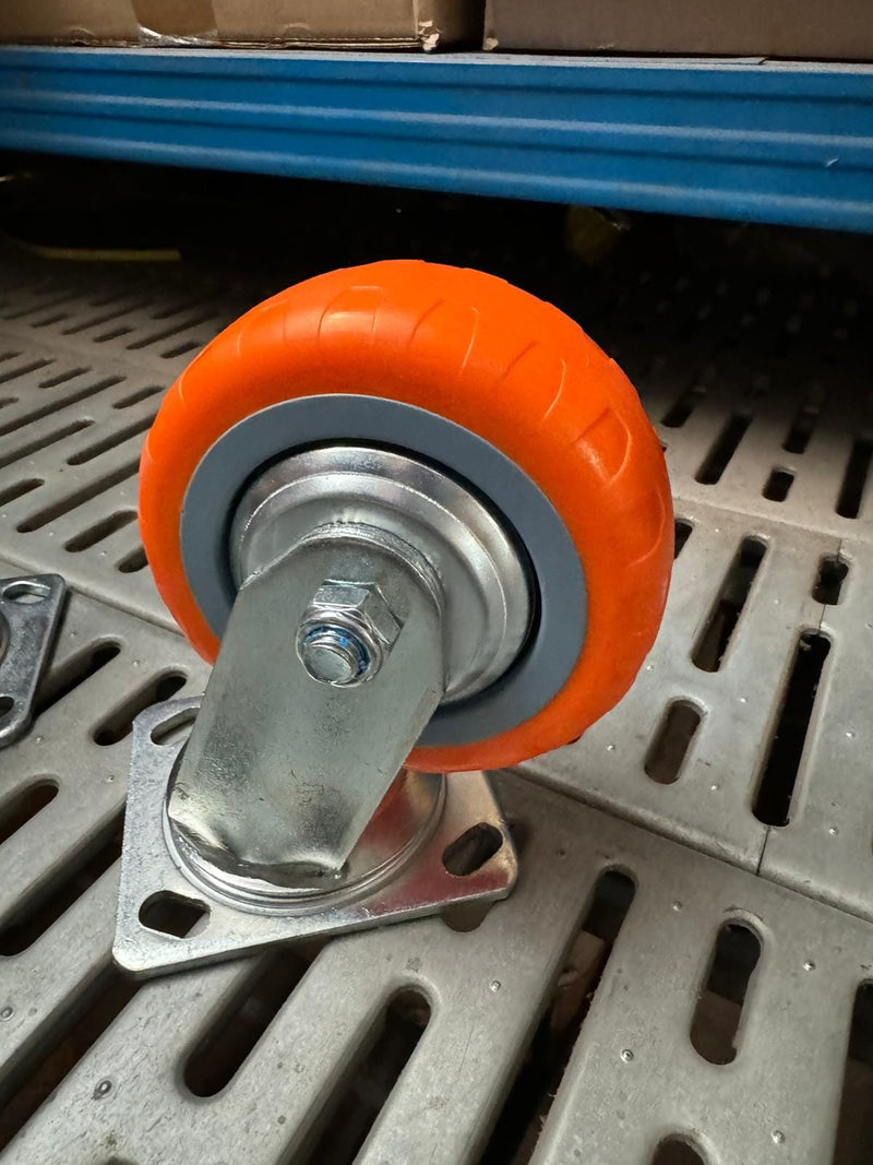Best Run/OTS Orange PU Castor Wheel 4" 5" 6" 8" | Model : C-OR Castor Wheel OTS 5" Swivel 