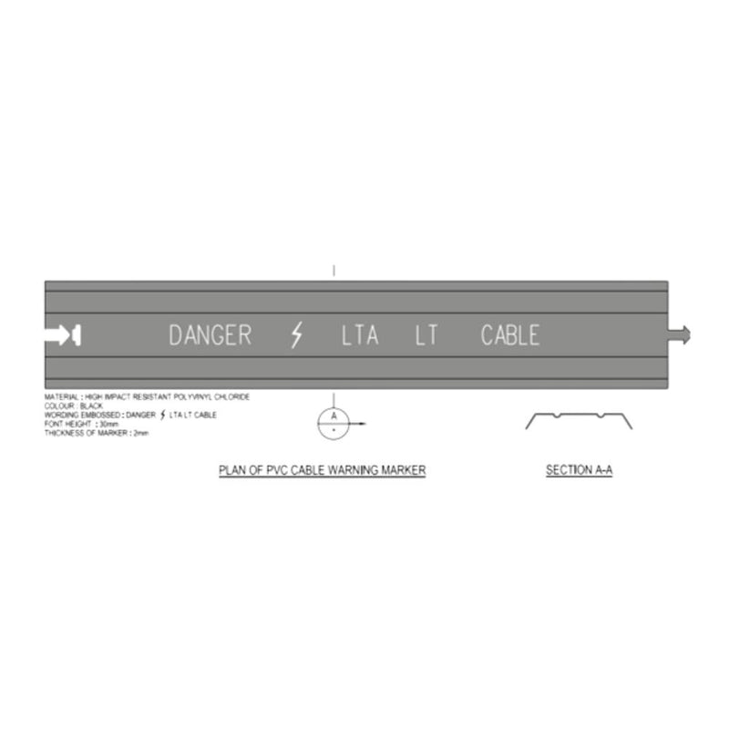 Black UPVC Cable Slab 172MM x 1M | Model : MISC Cable Slab Aikchinhin 