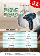 Bosch 12V Cordless Impact Driver | Model : B-GDR120LI Cordless Impact Driver BOSCH 