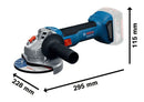 Bosch Cordless Angle Grinder 4" GWS18V-8 (Replace GWS180LI) | Model: B-GWS18V-8 Cordless Angle Grinder Bosch 