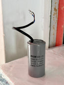 Capacitor 40UF Wire Type 450V AC 50x96mm with Two Wire Grey | Model : CAP-040UF-W-1 Capacitor Aik Chin Hin 