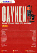 Cayken Magnetic Core Drill KCY-100/4WDO | Model: MD-KCY100/4WDO Magnetic Core Drill Cayken 