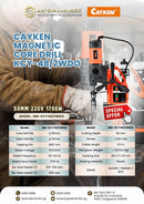Cayken Magnetic Core Drill KCY-48/2WDO | Model: MD-KCY48/2WDO Magnetic Core Drill Cayken 