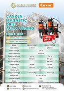 Cayken Magnetic Drill 35mm Auto Feeding | Model: MD-KCY35QE, MD-KCY50/2QE Magnetic Drill Cayken 