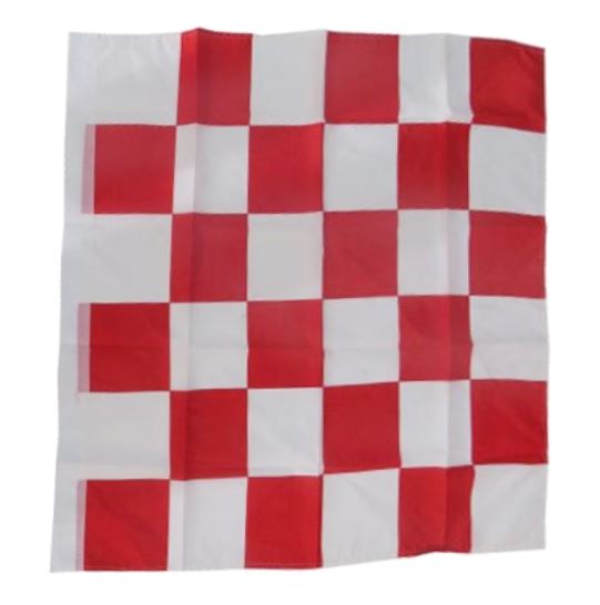 Checkered Flag Red & White (12 Square) | Model : FLAG-RW Flags Aik Chin Hin 