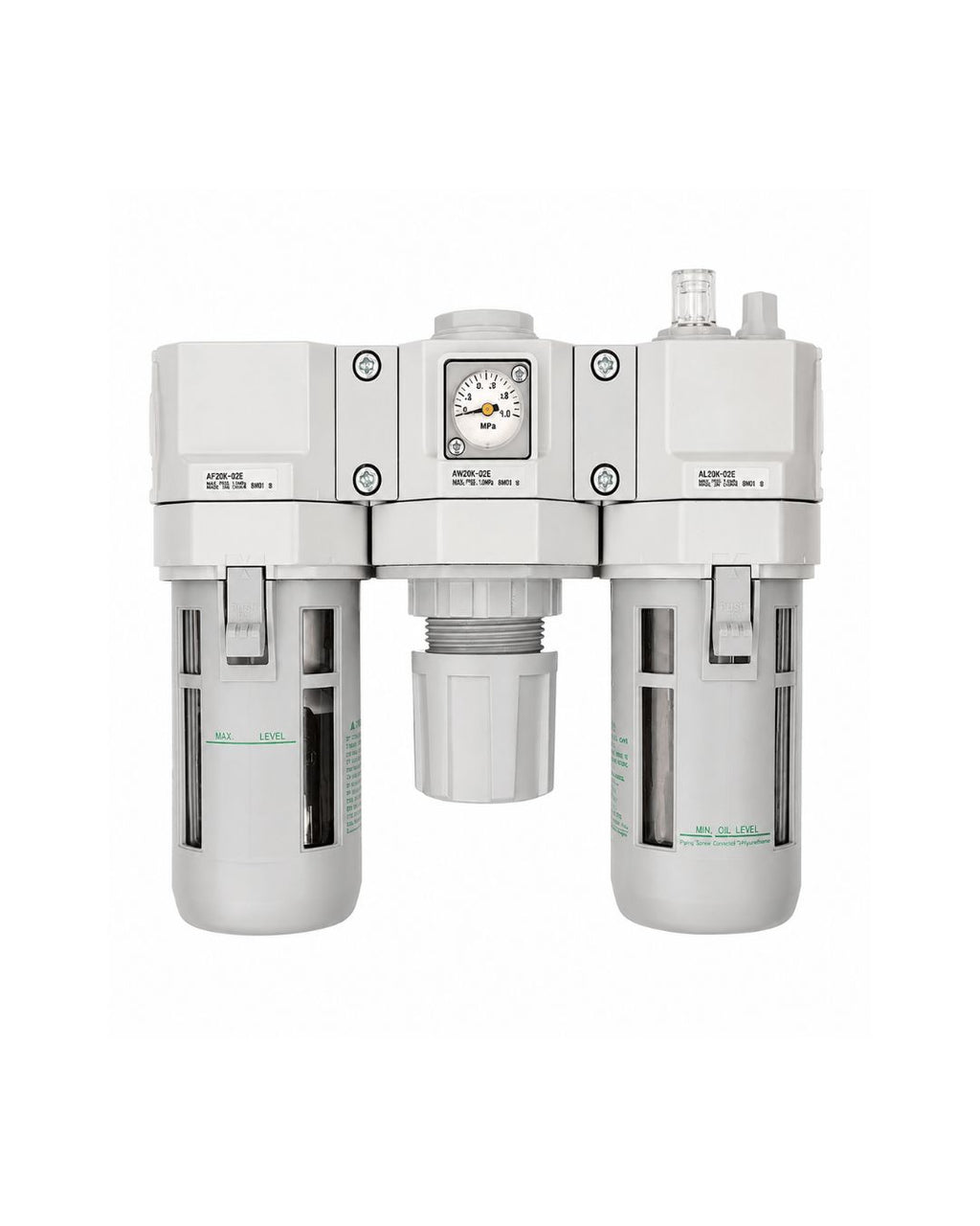 CKD FRL Combination Set Filter Regulator Lubricator (C3000-10-W-F) | M