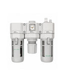 CKD FRL Combination Set Filter Regulator Lubricator (C3000-10-W-F) | Model: C3000-10-W-F Filter Regulator CKD 