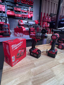 【Combo B】 Milwaukee 18V Combo 13mm Percussion Drill + 1/4" Impact Driver + 2X 5.0AH Battery+ 1 Charger | Model: MIL-M18-JOBSITE-KIT - Aikchinhin
