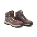 D&D Brown Mid Cut & Laced + Zip Up Premier Safety Shoe | Model : 8858 | UK Sizes : #6, #7, #8, #9, #10, #11