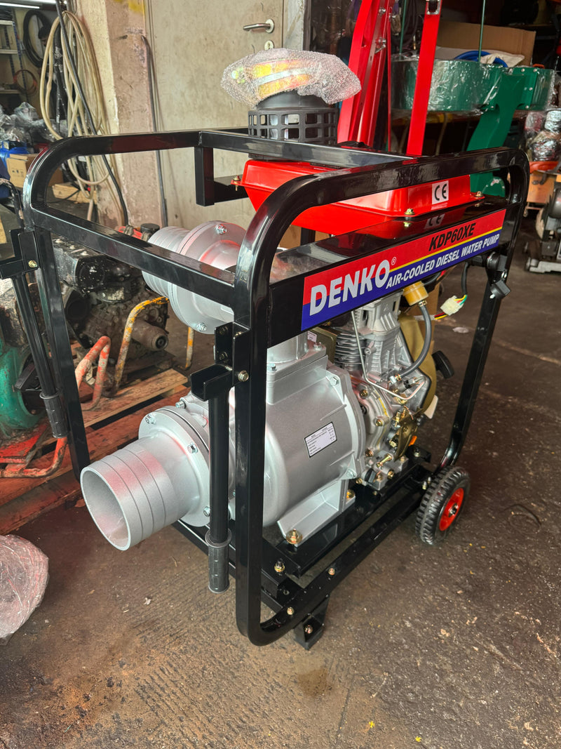 Denko Diesel Water Pump 6" C/W NS40 Battery | Model: KDP60XE Diesel Water Pump Denko 