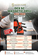 DEX SC Magnetic Drill 35mm 1100W