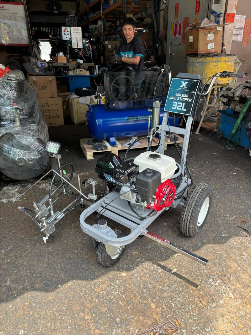 Dino-Power Airless Road Line Sprayer Marker C/W 2 Gun & 15m Pressure Hose (Honda Engine) | Model: AS-DP-X32L Road Line Paint Dino-Power 