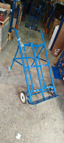 Double Gas Trolley (Blue) 4-Wheel with Back Support | Model: TRL-AK-GT4-S Gas Cylinder Trolleys Aik Chin Hin 
