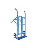 Double Gas Trolley (Blue) 4-Wheel with Back Support | Model: TRL-AK-GT4-S Gas Cylinder Trolleys Aik Chin Hin 