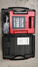 Emergency Car Vehicle Jump Start 27000mAh Intelligent Jump Starter with LED &amp; Phone Charging Charger Power Bank Portable Power Source Multi Function 12V &amp; 24V 1200A for Car