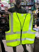 Green Safety Vest -Cotton Zip Jacket With Pocket-Res | Model: VEST-G-WP-RES Safety Vest Aiko 