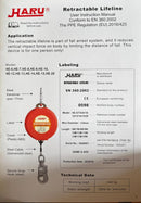 Haru Vertical Auto Fall Arrestor 6M (Retractable Lifeline En360) | Model : SB3-HE06 Auto Fall Arrestor Haru 