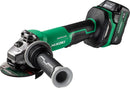 Hikoki 18V 4-inch paddle switch angle grinder with two 4.0Ah batteries and charger