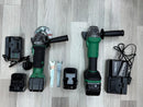 Hikoki 18V Cordless 4'' Grinder H-G18DSL2-5AH + 18V Brushless Angle Grinder Cordless H-G1810DG-4.0AH Combo Set c/w 2 Charger and 4 Battery (2pcs 5Ah Battery &amp; 2pcs 4Ah Battery) | Model: H-CB-G5+G4 CordlessCombo Kit Hikoki 