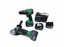 Hikoki 18V Cordless 4'' Grinder H-G18DSL2-5AH + 18V Brushless Impact Driver Drill H-DV18DG(E)-4.0AH Combo Set c/w 1 Charger and 4 Battery (2pcs 5Ah Battery & 2pcs 4Ah Battery) | Model: H-CB-G5+DV18 Cordless Combo Kit Hikoki 