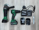 Hikoki 18V Cordless Grinder H-G18DSL2-5AH + 18V Brushless Impact Driver Drill H-DV18DG(E) Combo Set c/w 1 Charger and 4 Battery (2pcs 3Ah Battery &amp; 2pcs 4Ah Battery) | Model: H-CB-G5+DU18 Cordless Combo Kit Hikoki 