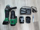 Hikoki 18V Cordless Grinder H-G18DSL2-5AH + 18V Brushless Impact Driver Drill H-DV18DG(E) Combo Set c/w 1 Charger and 4 Battery (2pcs 3Ah Battery &amp; 2pcs 4Ah Battery) | Model: H-CB-G5+DU18 Cordless Combo Kit Hikoki 