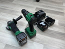 Hikoki 18V Cordless Grinder H-G18DSL2-5AH + 18V Brushless Impact Driver Drill H-DV18DG(E) Combo Set c/w 1 Charger and 4 Battery (2pcs 5Ah Battery &amp; 2pcs 4Ah Battery) | Model: H-CB-G5+DU18 Cordless Combo Kit Hikoki 